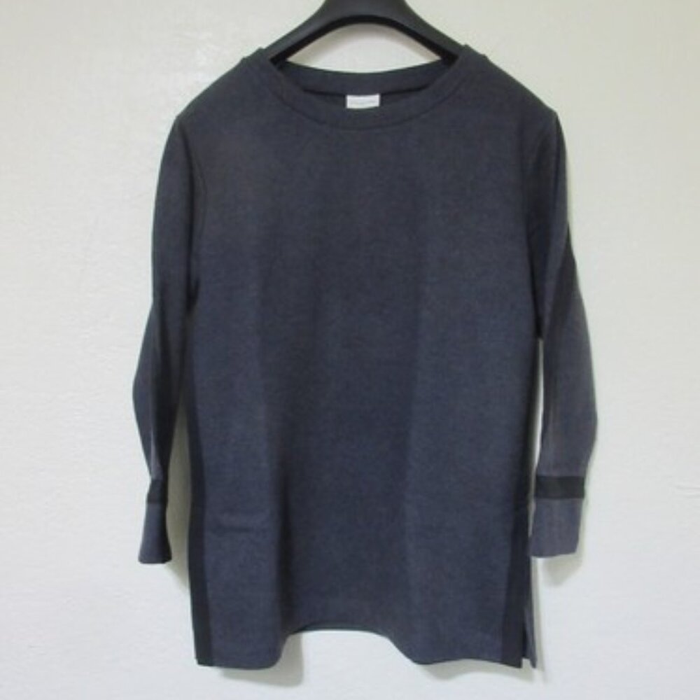 Dries van Noten navy gray wool sweater